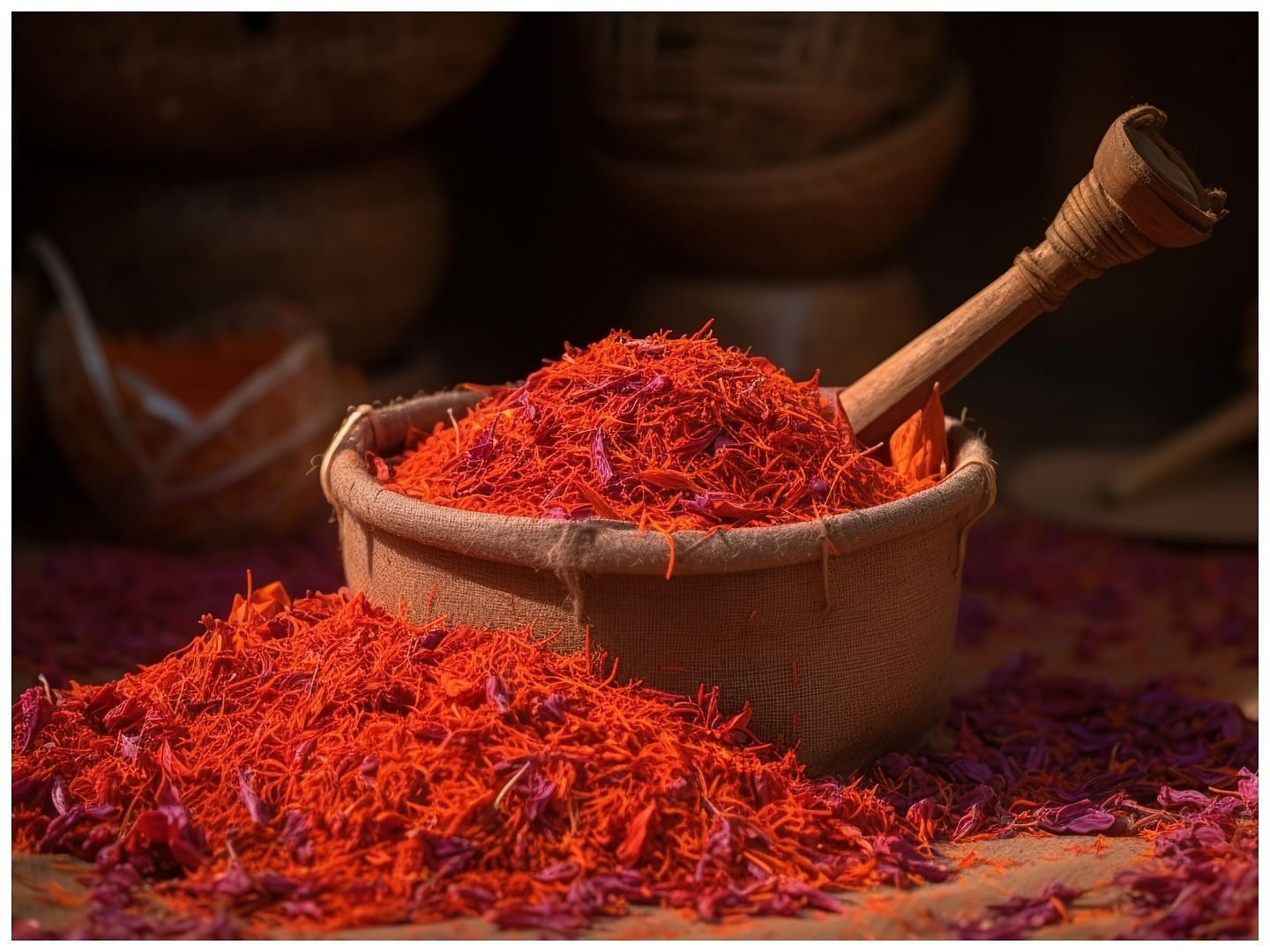 Saffron makes your skin shiny (Image via Vecteezy)